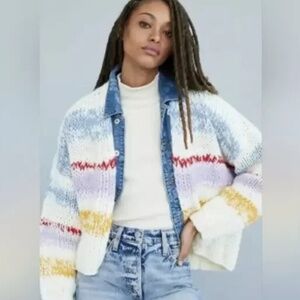 Anthropologie Multicolor Striped Cardigan